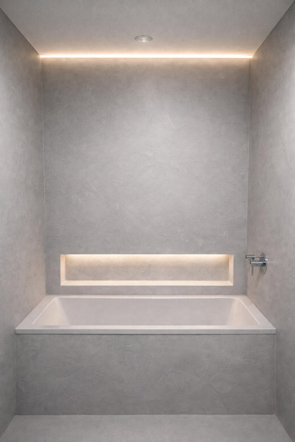 Stěrka s vanou bez obkladů